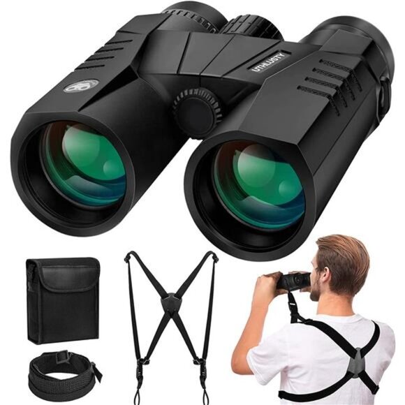 12X42 HD Binoculars for Adults with Harness Strap, Professional High Binoculars & Scopes